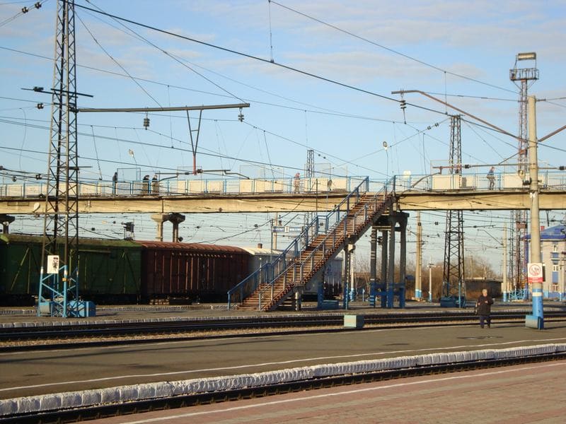 Вокзал Петропавловска - пешеходный мост Вокзал Петропавловска - пешеходный мост